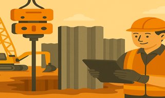 Excavation site showcasing diaphragm wall construction in Jaipur’s mixed soil