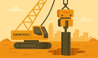 Grimtech diaphragm wall construction work in progress at Delhi site