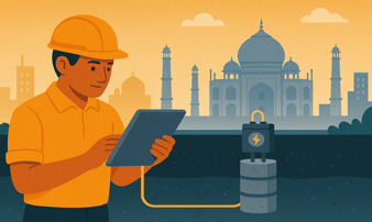 Engineers conducting High Strain Dynamic Load Test on construction site in India