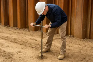 High Strain Dynamic Pile Testing site preparation process